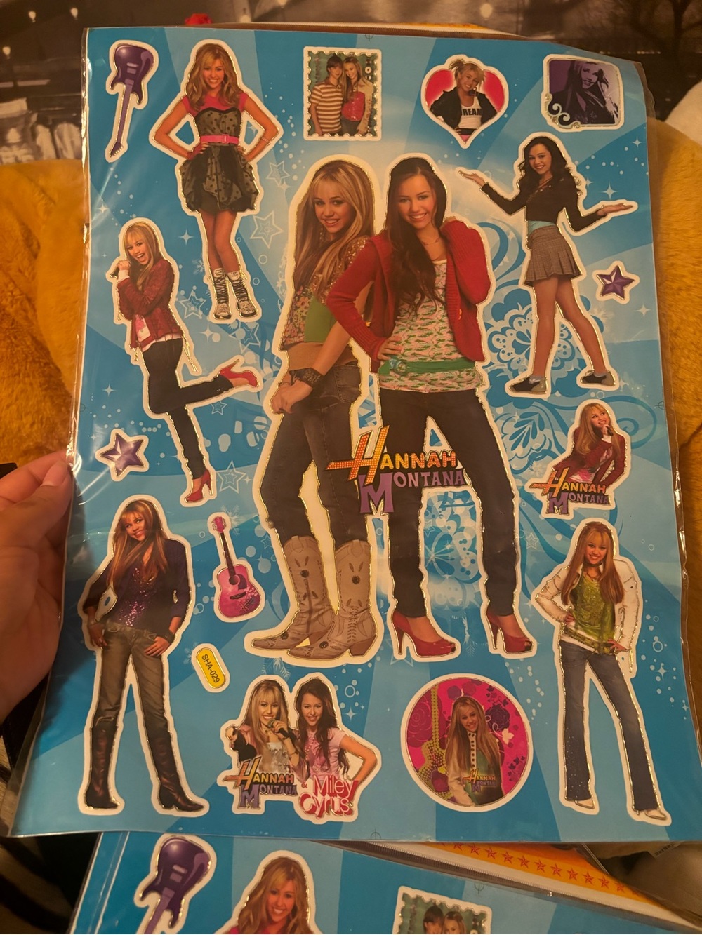 Hannah Montana Blue Character Sticker Sheet - Blue
